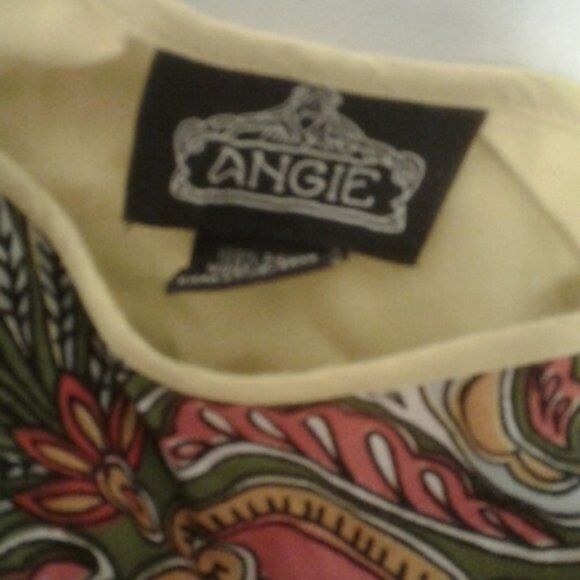 Angie Yellow Paisley Dress M - Picture 5 of 5